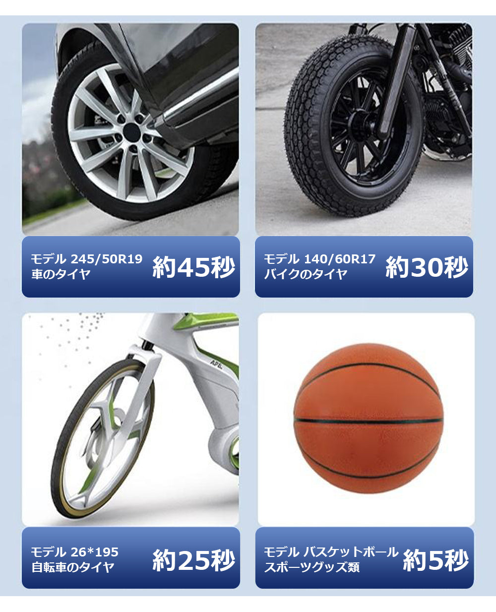電動空気入れ コードレス 充電式 LEDライト アタッチメント付き ポータブル エアコンプレッサー 車 自動車用 自転車用 ボール タイヤ 空気入れ 電動 携帯空気入れ エアーコンプレッサー 軽量 コンパクト 生活家電