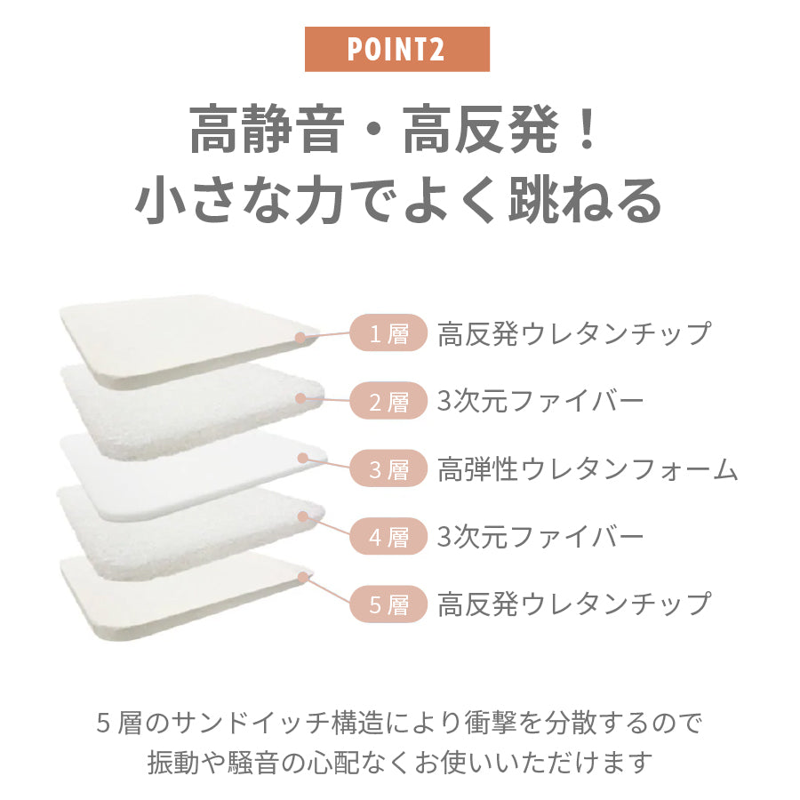 OPPOMAN クッショントランポリン イブル スエード オッポマン 家庭用 大人用 子供用 ダイエット エクササイズ 子供 室内 スツール オットマン 足踏み ファブリック 高反発 静音 マンション 運動