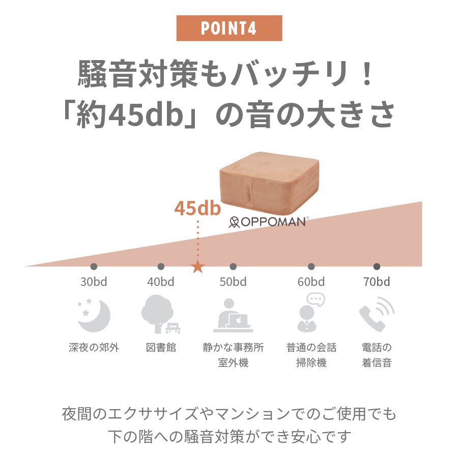 OPPOMAN クッショントランポリン イブル スエード オッポマン 家庭用 大人用 子供用 ダイエット エクササイズ 子供 室内 スツール オットマン 足踏み ファブリック 高反発 静音 マンション 運動