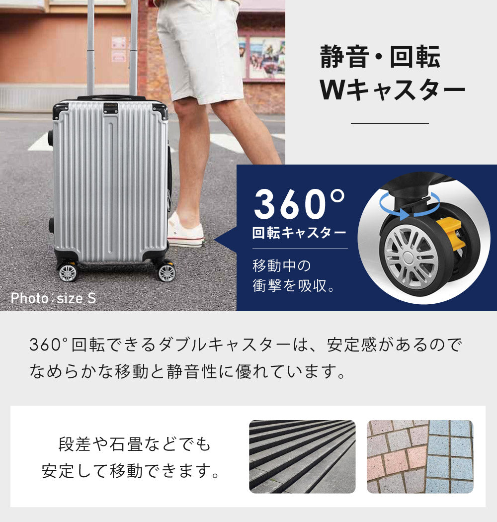 【当店限定180日延長保証】 Sun Ruck スーツケース Mサイズ 4泊-7泊 65L キャリーケース キャリーバッグ 旅行バッグ トランク トランクケース キャスター 軽量 TSAロック ストッパー付き SR-DT065
