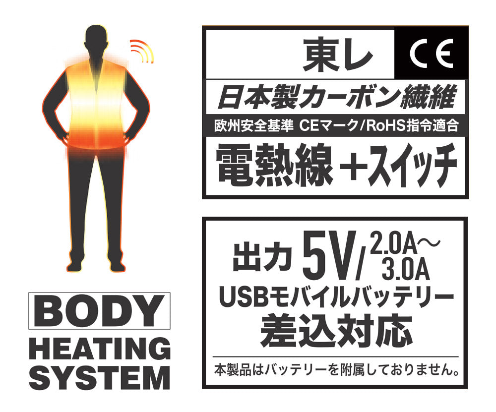 電熱長袖インナー 速暖 洗える 軽量 男女兼用 日本製繊維 3段階温度調節 ヒーター内蔵 電熱インナー 長袖ジャケット DiVaiZ 0058AZ-804 季節家電