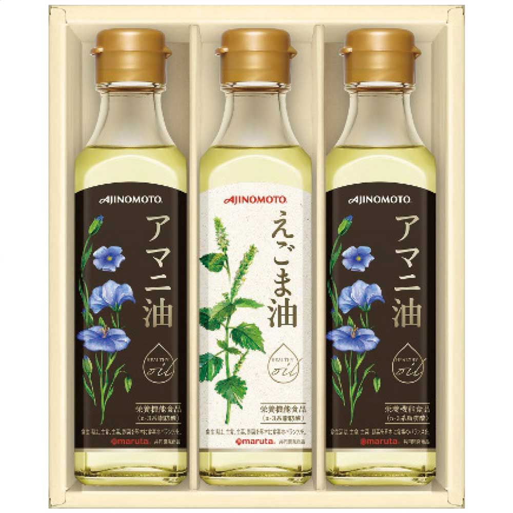 えごま油&アマニ油ギフトEGA-30Nお歳暮ギフト年末贈り物贈答一年の感謝を込めて自分へのご褒美味の素【代引不可】【同梱不可】