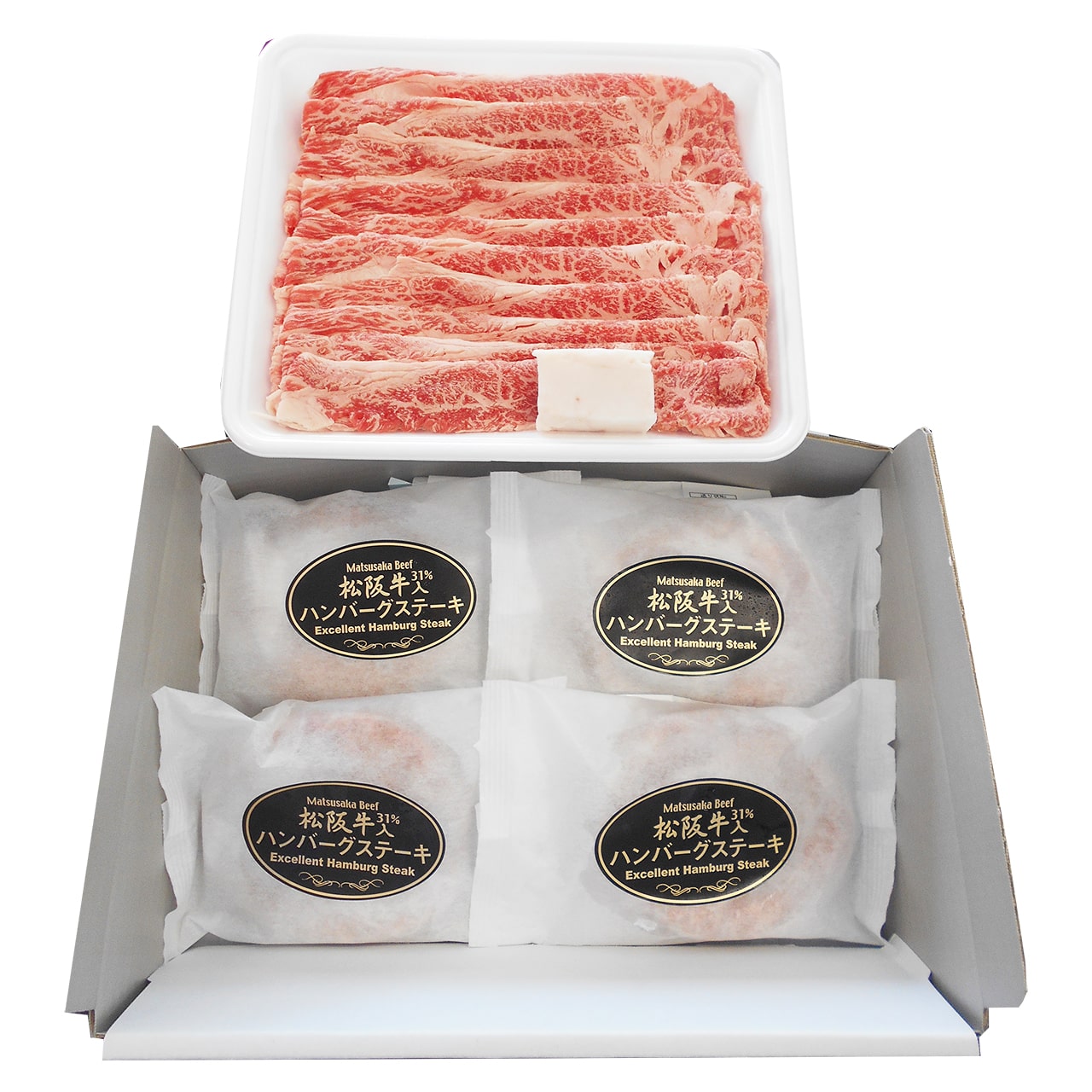 松阪牛すき焼き&生ハンバーグセット引き出物引出物結婚内祝い出産内祝い命名内祝い入園内祝い入学内祝い卒園内祝い卒業内祝い就職内祝い新築内祝い引越し内祝い快気内祝い開店内祝株式会社サンショク【代引不可】【同梱不可】