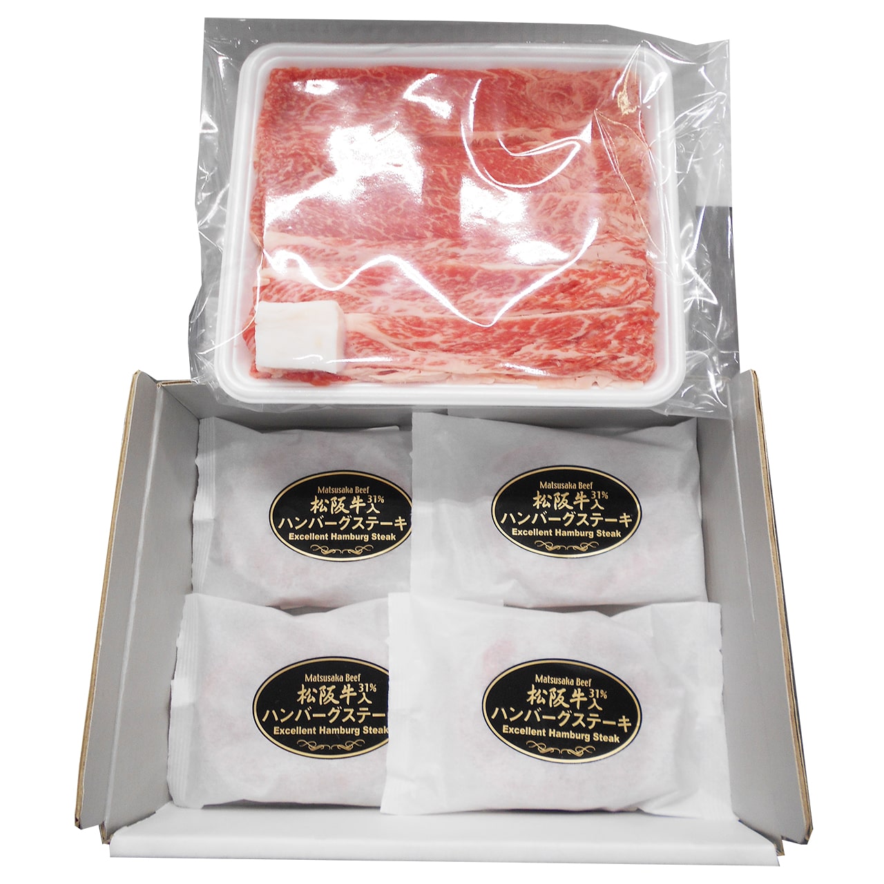 松阪牛すき焼き&生ハンバーグセット引き出物引出物結婚内祝い出産内祝い命名内祝い入園内祝い入学内祝い卒園内祝い卒業内祝い就職内祝い新築内祝い引越し内祝い快気内祝い開店内祝株式会社サンショク【代引不可】【同梱不可】