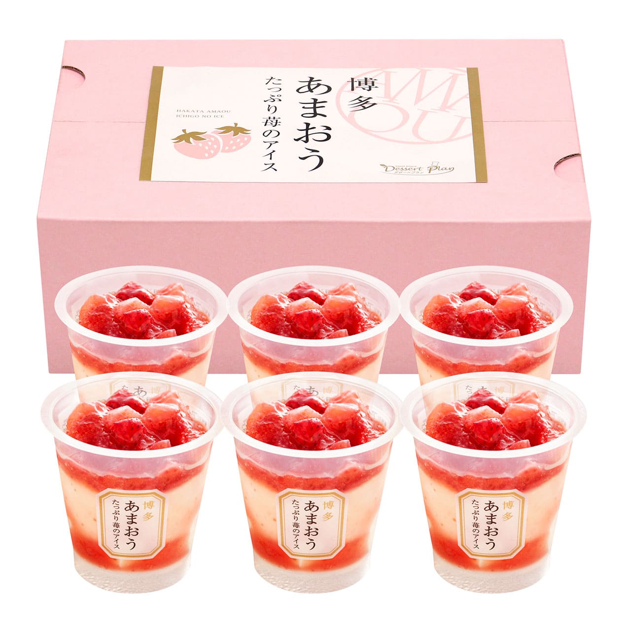 博多あまおうたっぷり苺のアイス産地直送ギフトプレゼント贈り物自分へのご褒美うまいもんAH-TP6【代引不可】【同梱不可】