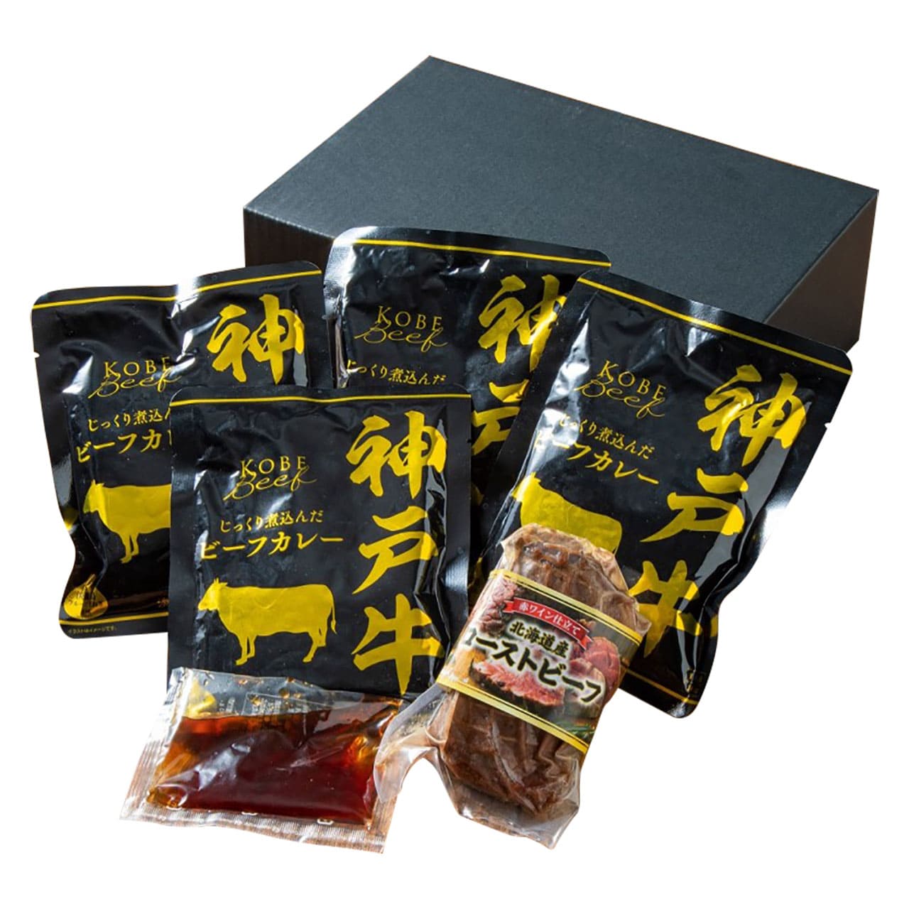 神戸ビーフカレー&北海道産ローストビーフ詰合せ産地直送ギフトプレゼント贈り物自分へのご褒美うまいもん3826-50【代引不可】【同梱不可】