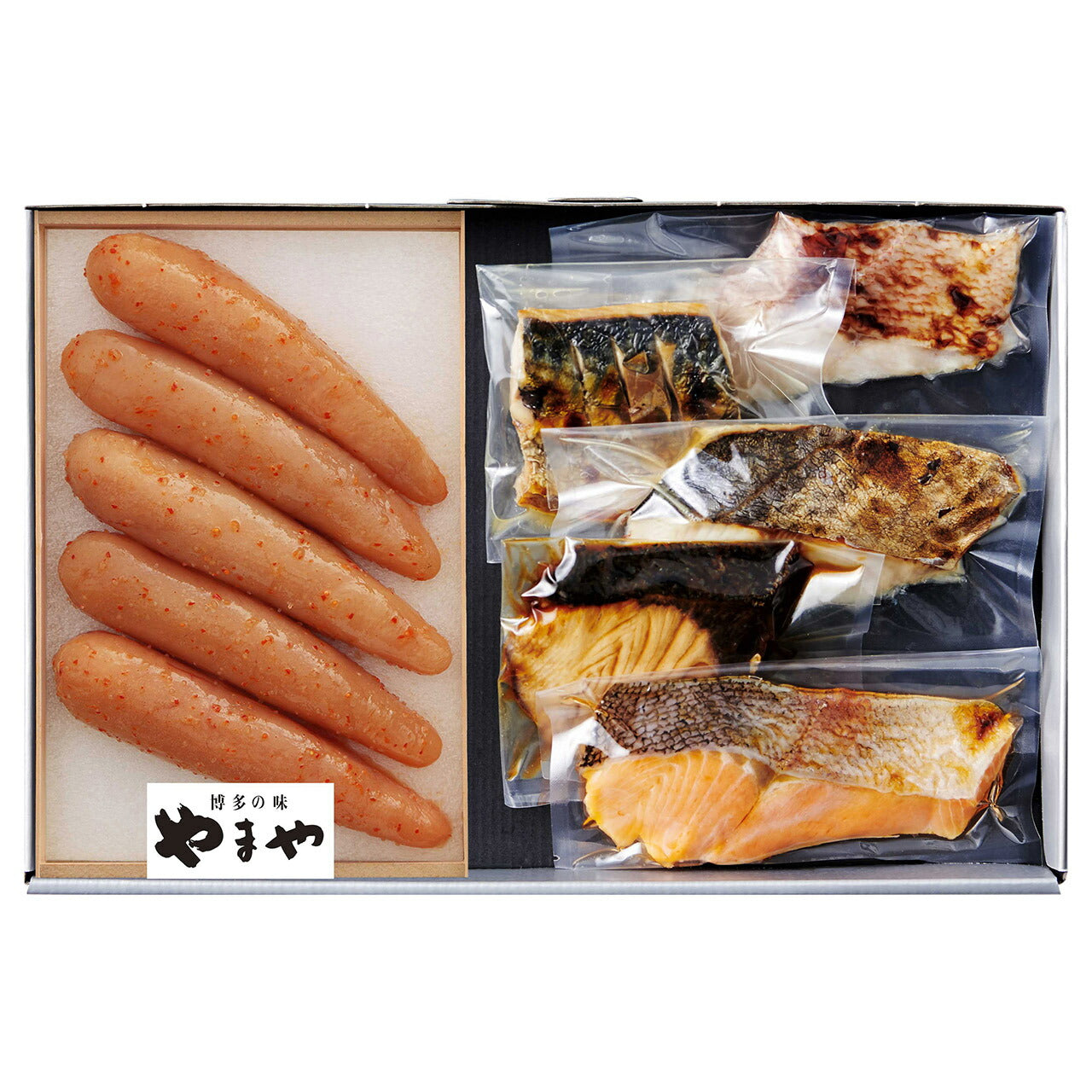 敬老祝辛子明太子・レンジで簡単焼魚詰合せ敬愛の気持ちを込めてプレゼント敬老の日メッセージカード付き掛け紙付きやまや38313【代引不可】【同梱不可】