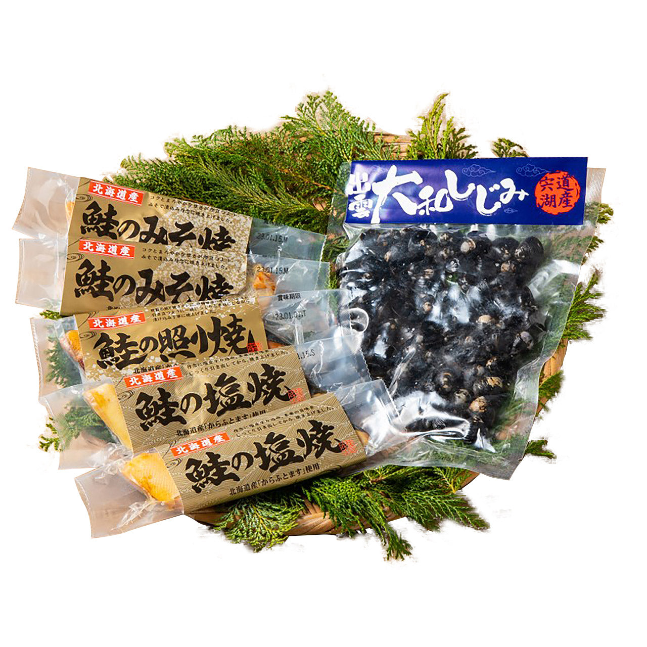 敬老祝北海道鮭切り身と宍道湖産大和しじみ詰合せ敬愛の気持ちを込めてプレゼント敬老の日メッセージカード付き4969-35【代引不可】【同梱不可】