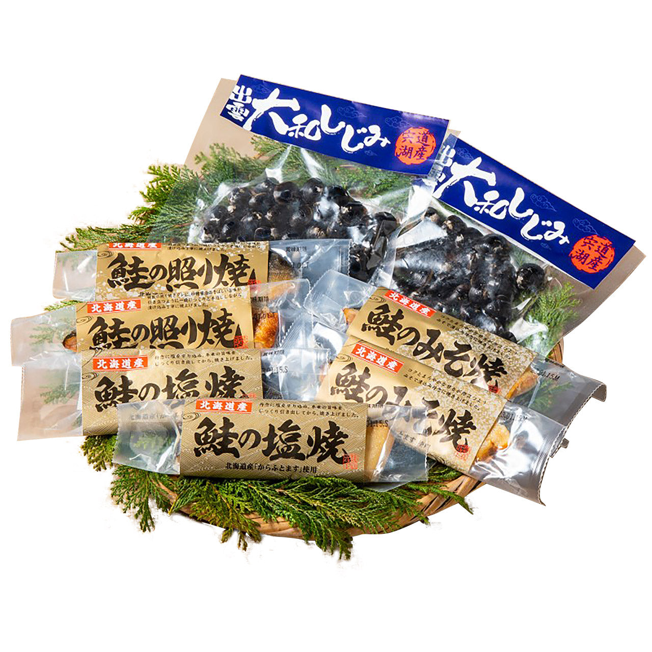 敬老祝北海道鮭切り身と宍道湖産大和しじみ詰合せ敬愛の気持ちを込めてプレゼント敬老の日メッセージカード付き4978-50【代引不可】【同梱不可】