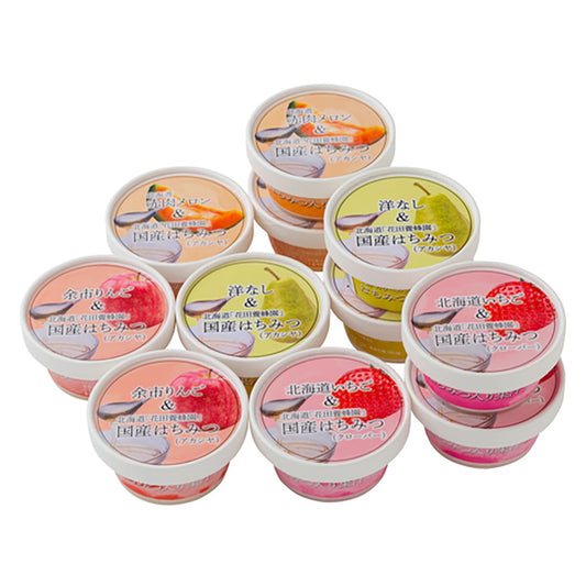 花田養蜂園&北海道産フルーツアイスギフト(4種・計11個)美味しいが見つかる産地直送グルメふるさと特産品4450206【代引不可】【同梱不可】