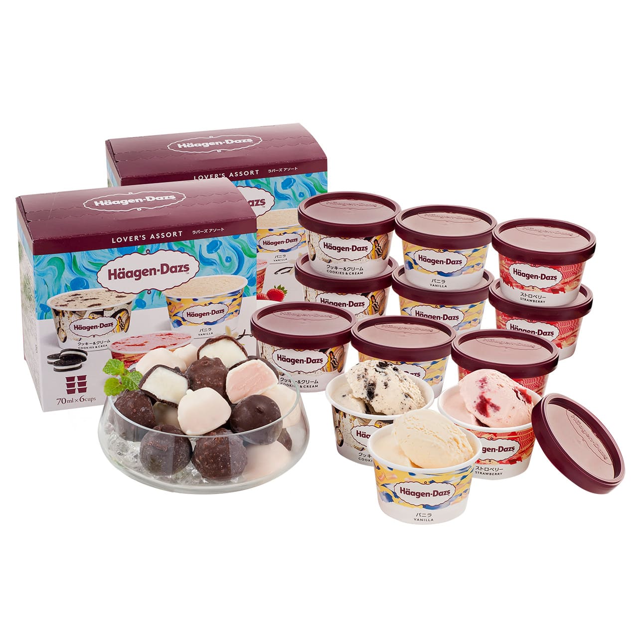 ハーゲンダッツ&人気のフレンチレストラン監修のショコラアイスボール美味しいが見つかる産地直送グルメひんやりスイーツA-HCB【代引不可】【同梱不可】