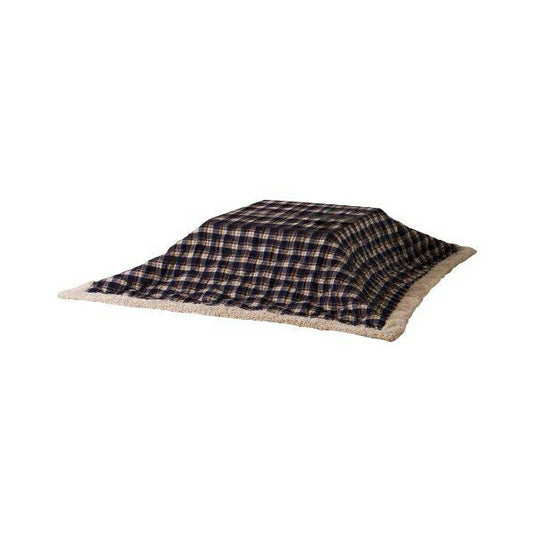 こたつ炬燵シンプル薄掛けコタツ布団正方形チェックKK-103BLAZUMAYAKK-103BLブルー掛けふとん【代引不可】