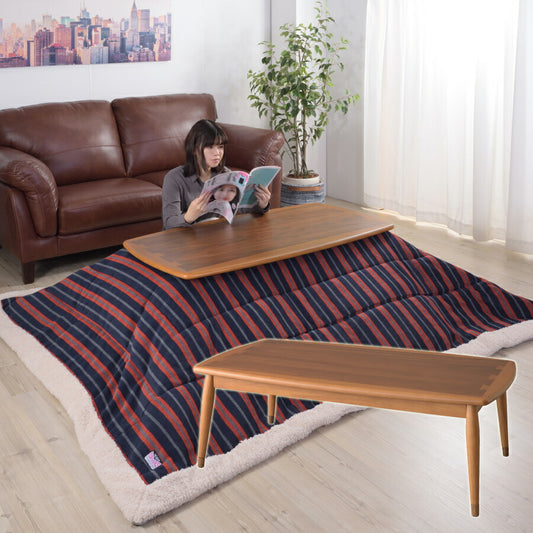 こたつ電気こたつ炬燵コタツテーブル120×65cm長方形高さ調整可能な継脚付きセンターテーブル丸みを帯びたデザイン角型VOL.671KT-112【同梱不可】