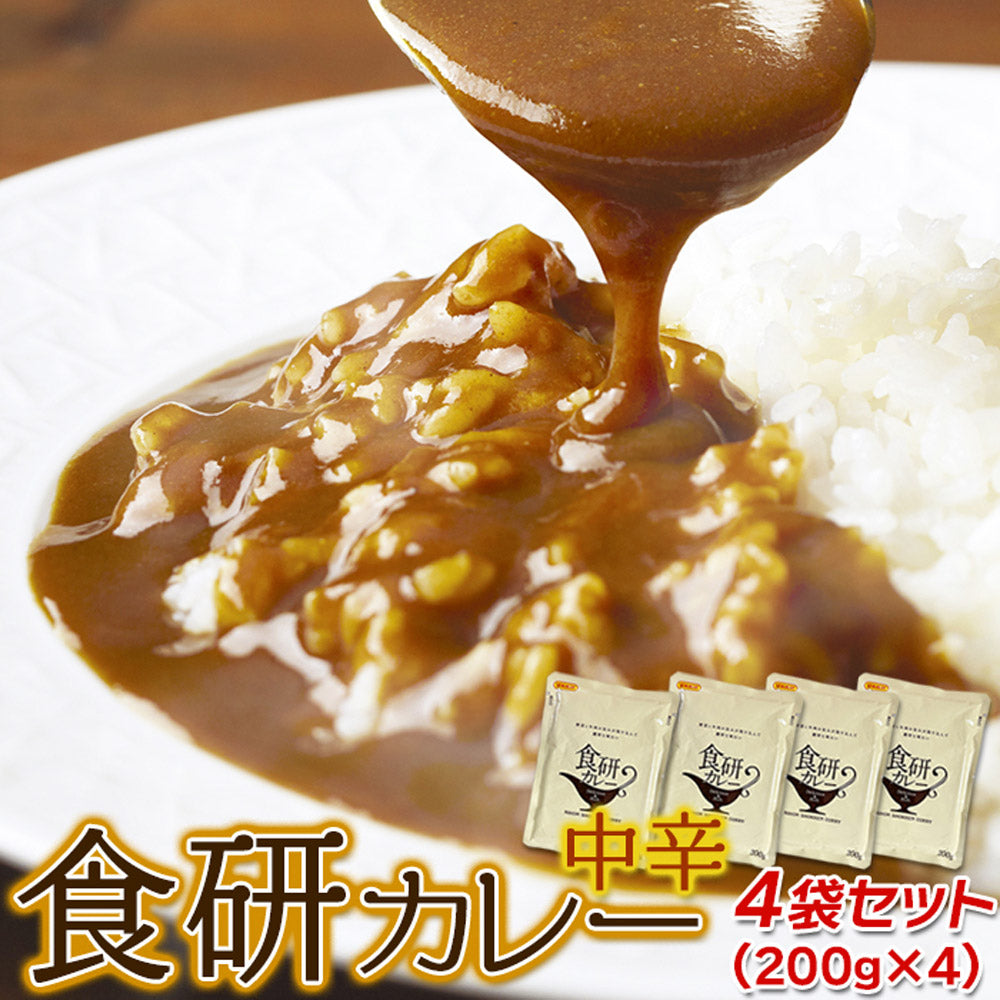 美味しいレトルト食研カレー4食(200g×4袋)20種類以上のスパイス使用!SM00011161【代引不可】