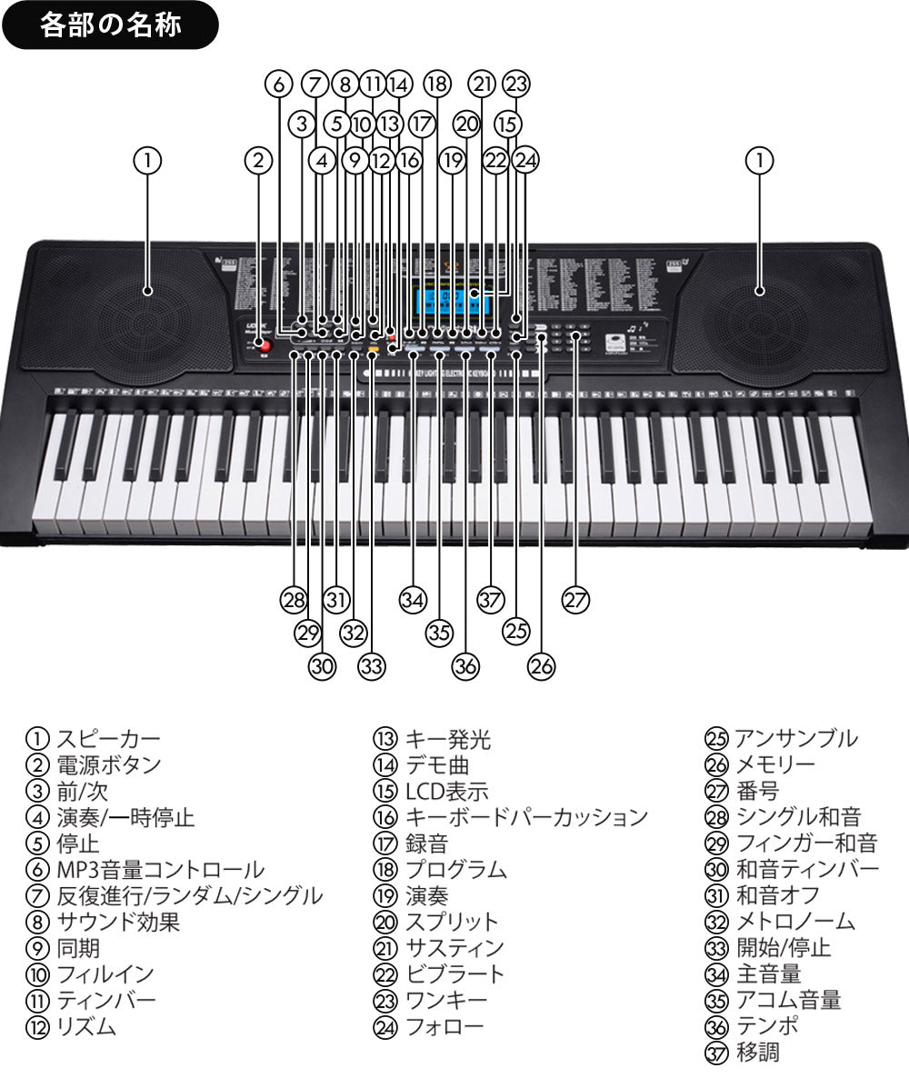 【当店限定180日延長保証】 Sun Ruck 電子キーボード 61鍵盤 1年保証 光る鍵盤 初心者 入門用 電子ピアノ キーボード 光るキーボード LED 発光キー 音楽 楽器 練習 初心者 子供 大人 PlayTouchFlash61 SR-DP04