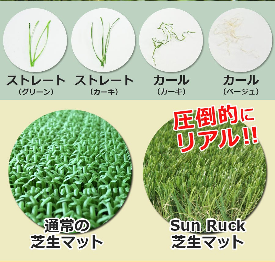 Sun Ruck 芝生パネル 30×30cm 20枚セット 芝丈約3cm ジョイント式 リアル 高密度 ふかふか お手入れ不要 人工芝 人工 芝生 芝生マット 緑化 庭 ガーデン ガーデニング バルコニー ベランダ SR-JPR032