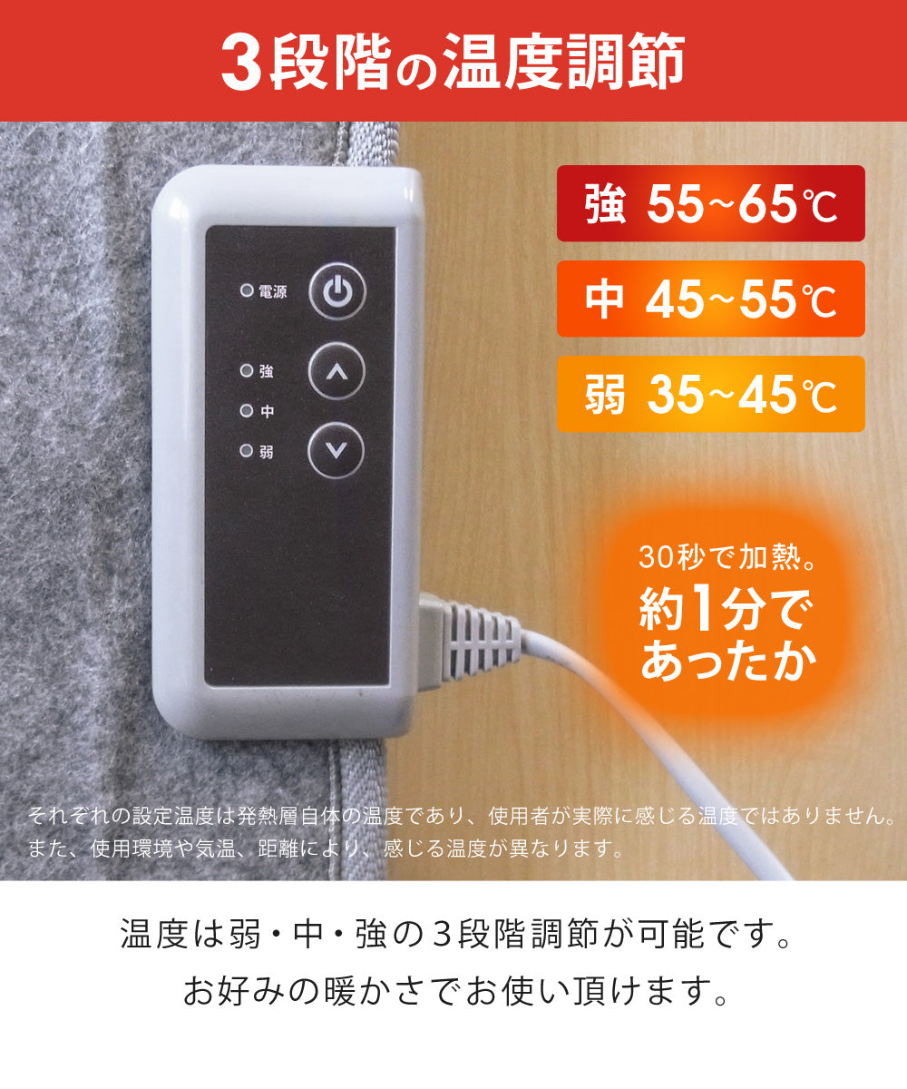 Sun Ruck ぱたんこヒーター パネルヒーター 折りたたみ PSE認証 1年保証 足元 ヒーター 省エネ 速暖 自動OFFタイマー 転倒自動OFF 高温過熱保護 デスクヒーター 暖房器具 フットヒーター 電気ヒーター 足元ヒーター Sunruck SR-PH010-GY 季節家電