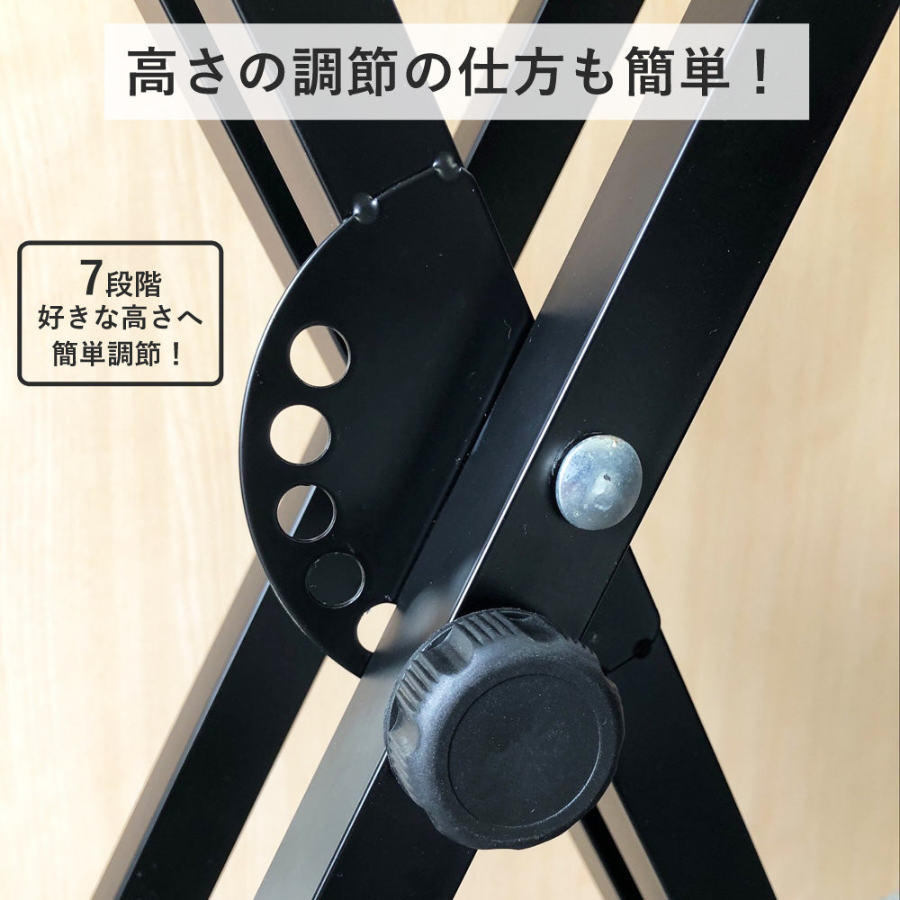 【当店限定180日延長保証】 Sun Ruck 電子キーボードスタンド 61鍵盤 54鍵盤対応 X型 高さ27~98cm 高さ7段階調節 ダブル キーボード台 折り畳み 電子キーボード 電子ピアノ コンパクト 収納 SR-Q2XC