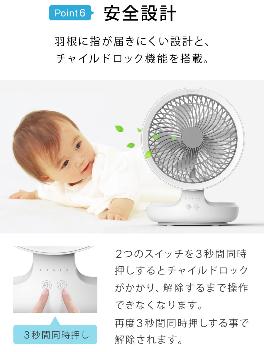 Sun Ruck 扇風機 卓上 USB 静音 折りたたみ 首振り 壁掛け対応 14cm羽根 充電式 コードレス 風量4段階 LEDライト付き 卓上扇風機 長時間連続使用 小型扇風機 ミニ扇風機 SR-UDF010-WH 季節家電