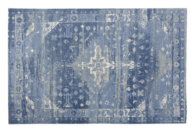 ラグマットカーペットストーンウォッシュを施したようなヴィンテージ風ラグW90XD130TTR-143B