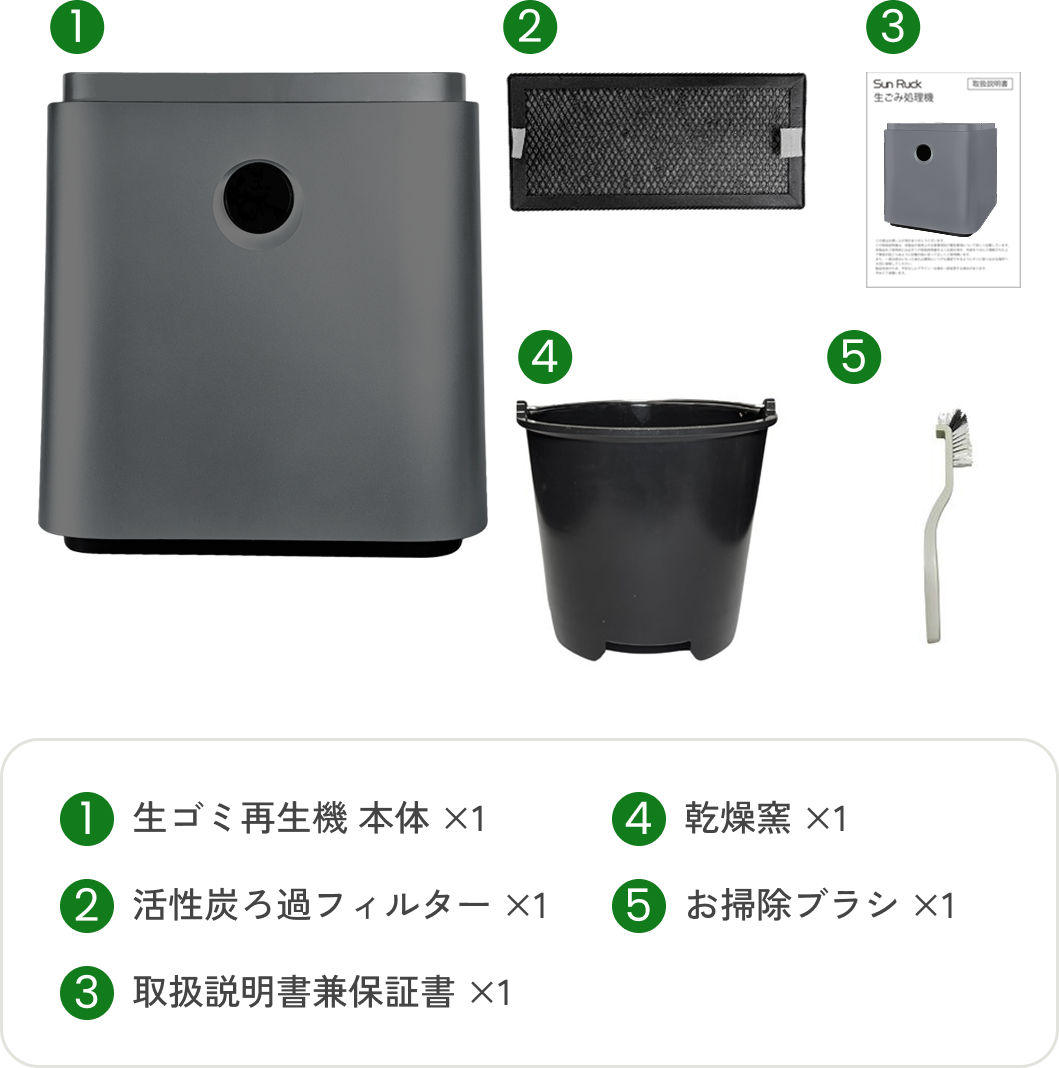 当店限定180日延長保証】 生ゴミ再生機GREEN CIRCULAR BOX SR-CL500-GY 
