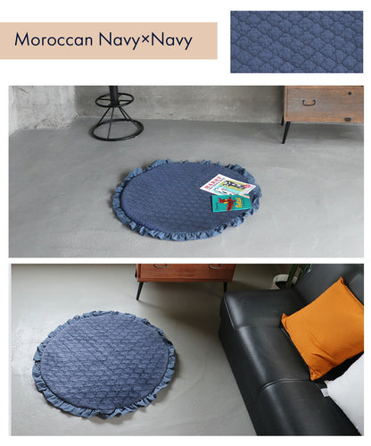 イブルマット 円形 滑り止め付き ラウンドマット キルティングマット susabi すさび BDIB-RM-02-01 【代引不可】【同梱不可】