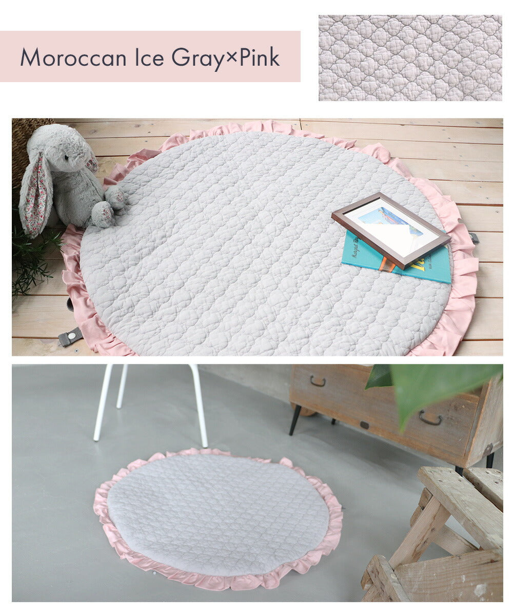 イブルマット 円形 滑り止め付き ラウンドマット キルティングマット susabi すさび BDIB-RM-02-01 【代引不可】【同梱不可】