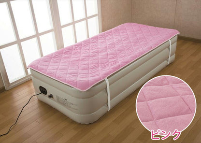 エアーベッド専用敷きパッド ダブル 190×140cm 肌触りが快適 丸洗い マリン商事 交換用 布団カバー ベッドパッド ピンク ブルー Be-80111 Be-80135 【代引不可】