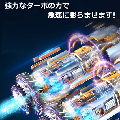 電動空気入れ コードレス 充電式 LEDライト アタッチメント付き ポータブル エアコンプレッサー 車 自動車用 自転車用 ボール タイヤ 空気入れ 電動 携帯空気入れ エアーコンプレッサー 軽量 コンパクト 生活家電