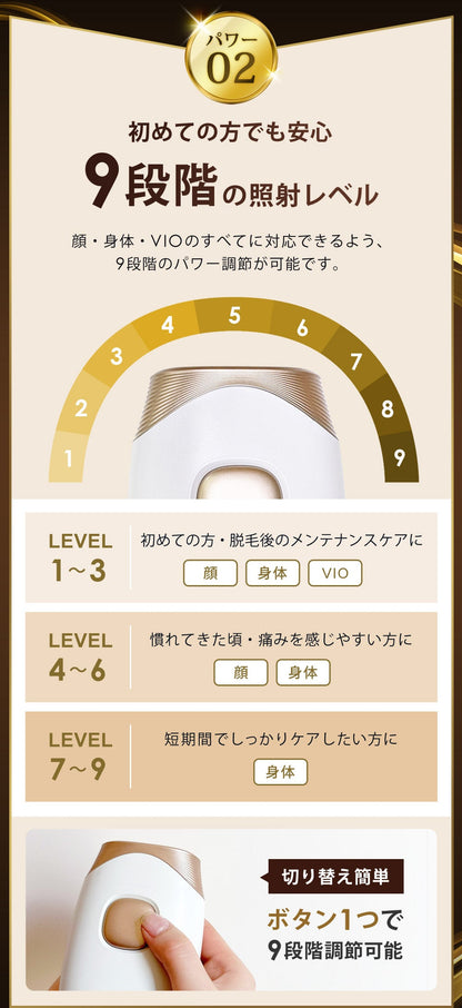 IPL脱毛器 EPIFLASH FASCINATEBEAUTY FN-IPE010-W 家庭用 光脱毛器 自宅 メンズ レディース