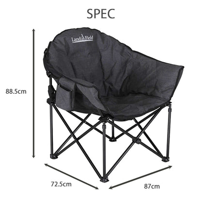 アウトドアチェア ヒーター付 最大55℃ 折りたたみ 完成品 ふかふか 収納バッグ付 コンパクト 温熱 あったか 暖かい 1人掛け 1人用 椅子 チェア ひじ掛け 肘掛け アウトドア キャンプ 温度調整 Landfield 【公式】 季節家電