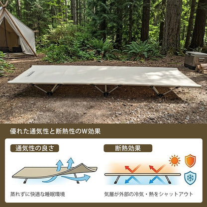 アウトドア ローコット 耐荷重120kg 丈夫 頑丈 軽量 190×62cm 持ち運び アウトドアコット アウトドアベッド アウトドア キャンプ 折りたたみ ベッド コット 折り畳みベッド 簡易ベッド ポータブル アウトドア寝具 防災 災害 LandField 防災用品