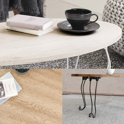 折れ脚テーブル 角型 90×50cm 猫脚 MT-6863WS 【代引不可】