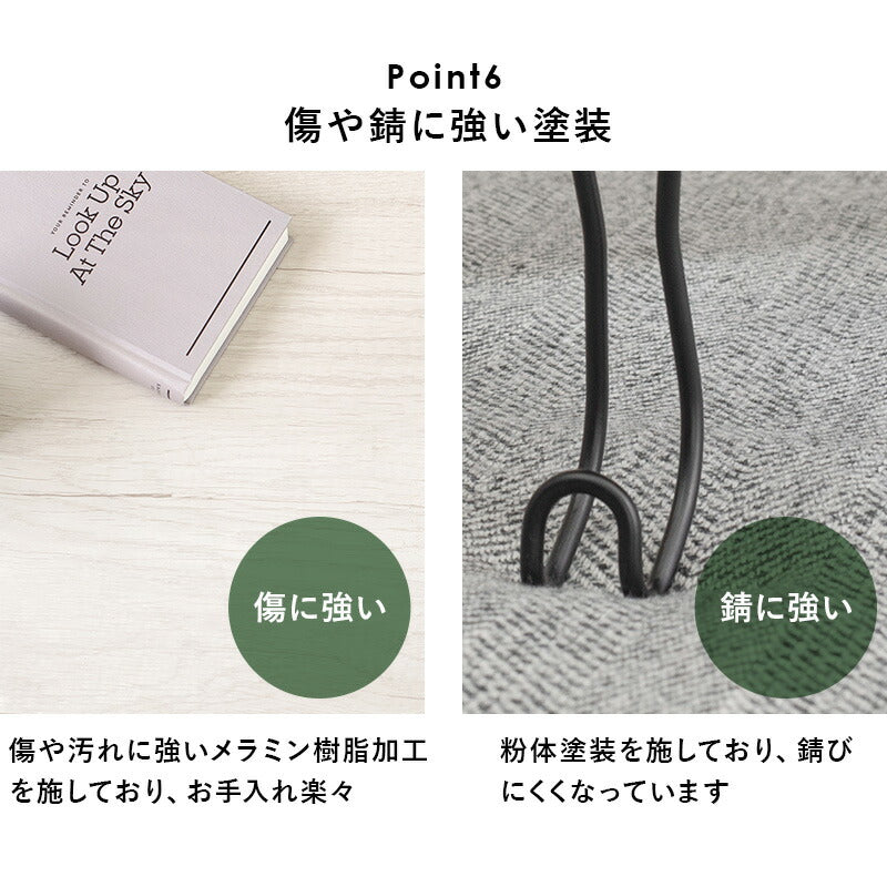 折れ脚テーブル 角型 90×50cm 猫脚 MT-6863WS 【代引不可】