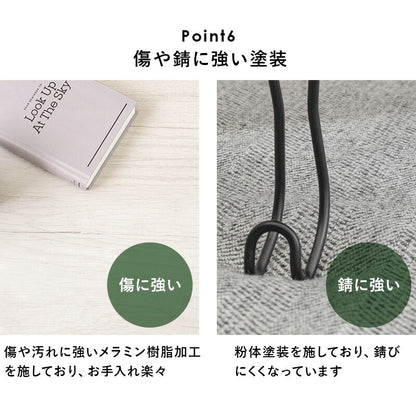 折れ脚テーブル 角型 90×50cm 猫脚 MT-6863WS 【代引不可】