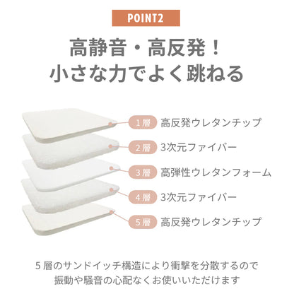 OPPOMAN クッショントランポリン イブル スエード オッポマン 家庭用 大人用 子供用 ダイエット エクササイズ 子供 室内 スツール オットマン 足踏み ファブリック 高反発 静音 マンション 運動