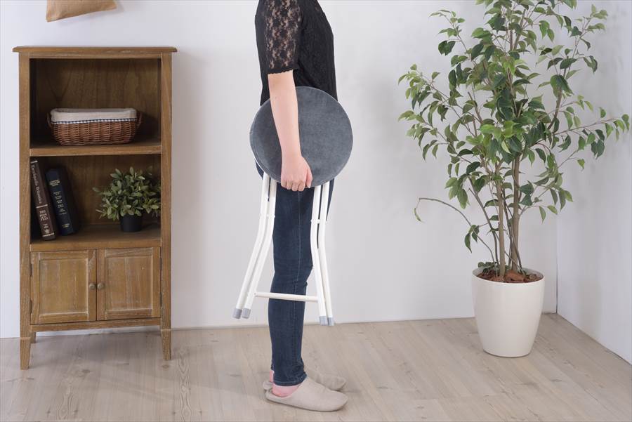 スツール 折りたたみ 折り畳み 背もたれ無し カウンターチェア 軽量 コンパクト PC-31YE 【同梱不可】【LF】