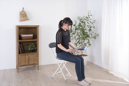 チェア 折りたたみ 折り畳み おしゃれ 丸型 背もたれ付き 椅子 カウンターチェア コンパクト PC-32YE 【同梱不可】【LF】