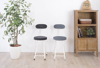 チェア 折りたたみ 折り畳み おしゃれ 丸型 背もたれ付き 椅子 カウンターチェア コンパクト PC-32YE 【同梱不可】【LF】