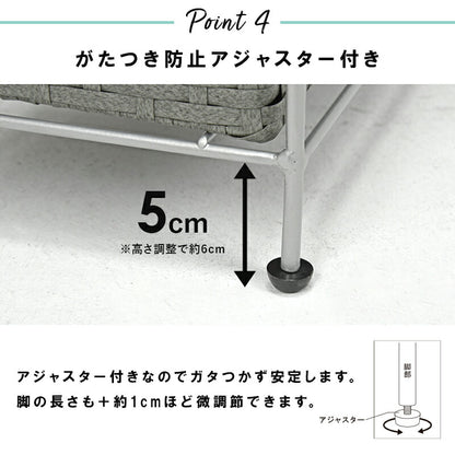 ランドリーチェスト スリム 3段 幅20 防水 完成品 省スペース 隙間収納 かご 籠 バスケット 収納チェスト 収納ラック おしゃれ シンプル トイレ 洗面所 脱衣所 洗濯機横 トイレラック サニタリーチェスト 収納 収納棚 RAN2406 【代引/同梱不可】
