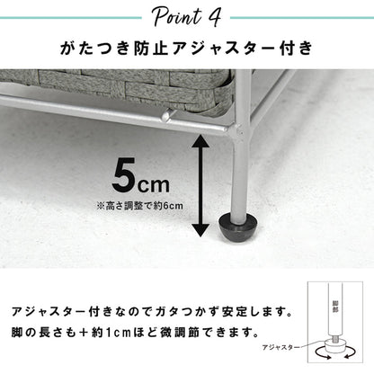 ランドリーチェスト スリム 4段 幅20 防水 完成品 省スペース 隙間収納 かご 籠 バスケット 収納チェスト 収納ラック おしゃれ シンプル トイレ 洗面所 脱衣所 洗濯機横 トイレラック サニタリーチェスト 収納 収納棚 RAN-2408 【代引不可】 生活家電