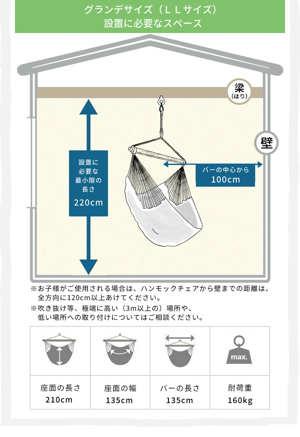 ハンモックチェア グランデ 取り付け器具セット 吊り下げ 特大サイズ 室内 吊り チェアハンモック 吊り下げ＋取り次げ器具セット susabi すさび SBCO-CHDB-SET-HOLDER-09 【代引不可】【同梱不可】