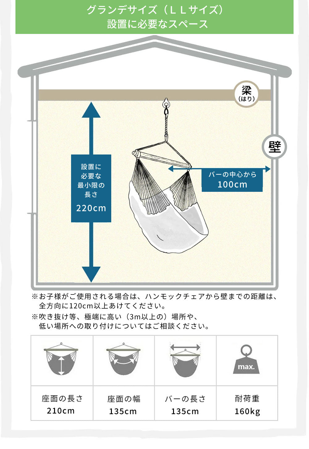 ハンモックチェア グランデ 3m白ロープ1本セット 吊り下げ 特大サイズ 室内 吊り チェアハンモック 吊り下げ＋3m白ロープ1本セット susabi すさび SBCO-CHDB-3M-09 【代引不可】【同梱不可】