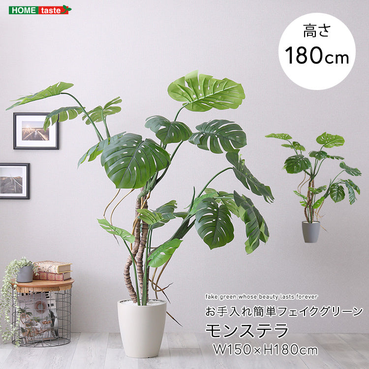 お手入れ簡単フェイクグリーン　モンステラ　Lサイズ(180cm) インテリア 【代引不可】【北海道・沖縄・離島配送不可】
