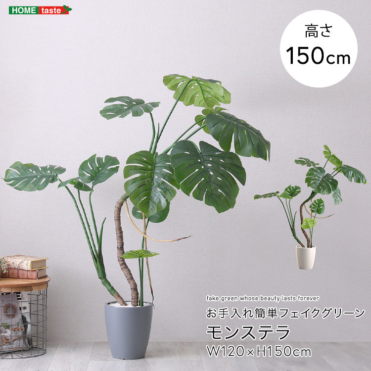 お手入れ簡単フェイクグリーン　モンステラ　Mサイズ(150cm) インテリア 【代引不可】【北海道・沖縄・離島配送不可】