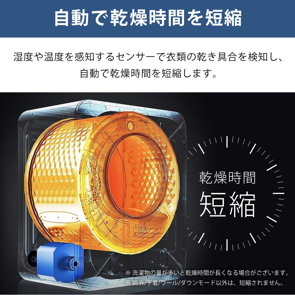 【5年延長保証付き】 Sun Ruck 乾きくん 衣類乾燥機 3kg 小型 タッチパネル ドラム式 省エネ ミニ乾燥機 ドラム 省電力 衣類乾燥器 乾燥器 SR-ASMN206-W SR-ASMN206-GY 生活家電