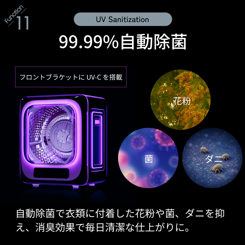 【当店限定180日延長保証】 Sun Ruck 衣類乾燥機 小型 3kg 工事不要 コンパクト 一人暮らし 省スペース 部屋干し 室内干し 梅雨対策 花粉対策 黄砂対策 生乾き対策 時短家電 タッチパネル カラーパネル Smart Cube Dryer SunRuck SR-ASMN307C 生活家電