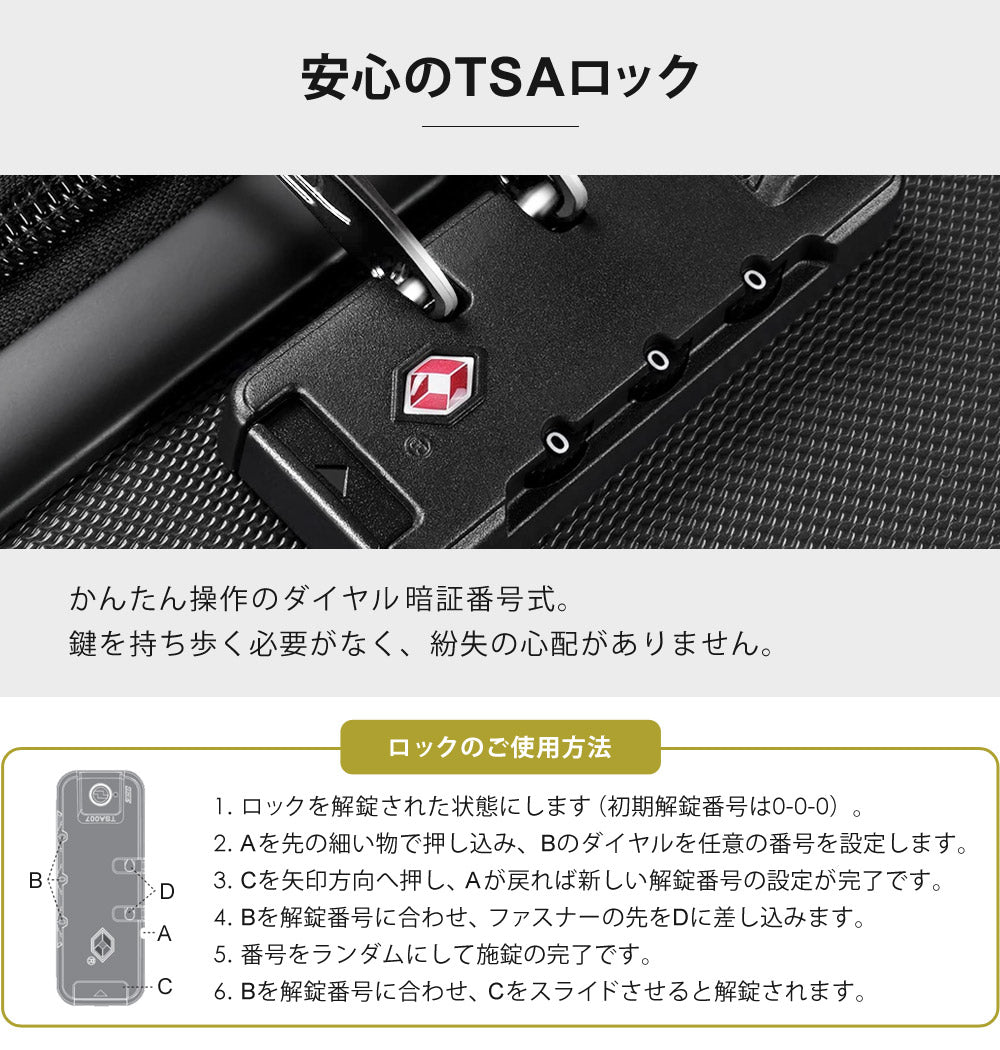 【当店限定180日延長保証】 Sun Ruck スーツケース Mサイズ 4泊-7泊 65L キャリーケース キャリーバッグ 旅行バッグ トランク トランクケース キャスター 軽量 TSAロック ストッパー付き SR-DT065