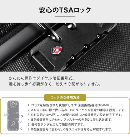 【当店限定180日延長保証】 Sun Ruck スーツケース Mサイズ 4泊-7泊 65L キャリーケース キャリーバッグ 旅行バッグ トランク トランクケース キャスター 軽量 TSAロック ストッパー付き SR-DT065