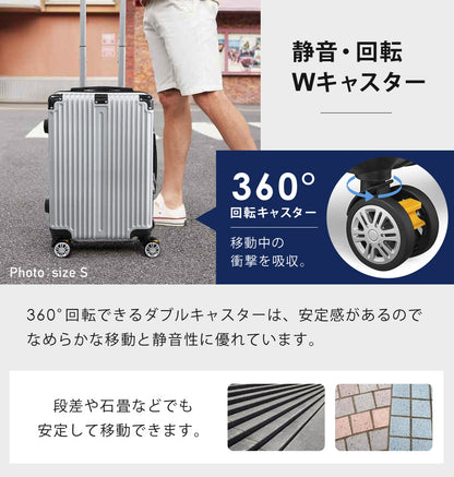 【当店限定180日延長保証】 Sun Ruck スーツケース Mサイズ 4泊-7泊 65L キャリーケース キャリーバッグ 旅行バッグ トランク トランクケース キャスター 軽量 TSAロック ストッパー付き SR-DT065